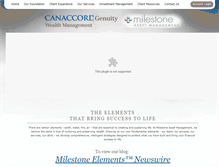 Tablet Screenshot of milestoneasset.ca